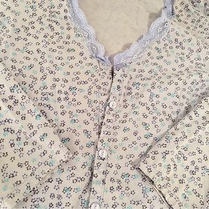 Victoria Secret Vintage Floral pajamas pant and shirt / Costal Minimalist Style